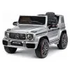 Sidabrinis akumuliatorinis automobilis Mercedes AMG G 63 Elektrinės mašinėlės vaikams
