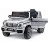 Sidabrinis akumuliatorinis automobilis Mercedes AMG G 63 Elektrinės mašinėlės vaikams