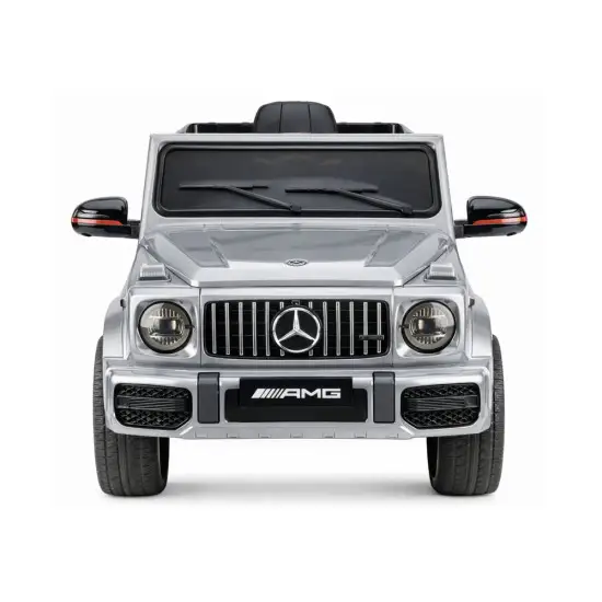 Sidabrinis akumuliatorinis automobilis Mercedes AMG G 63 Elektrinės mašinėlės vaikams