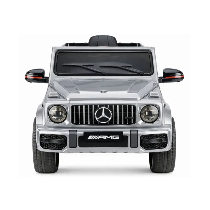 Sidabrinis akumuliatorinis automobilis Mercedes AMG G 63 Elektrinės mašinėlės vaikams