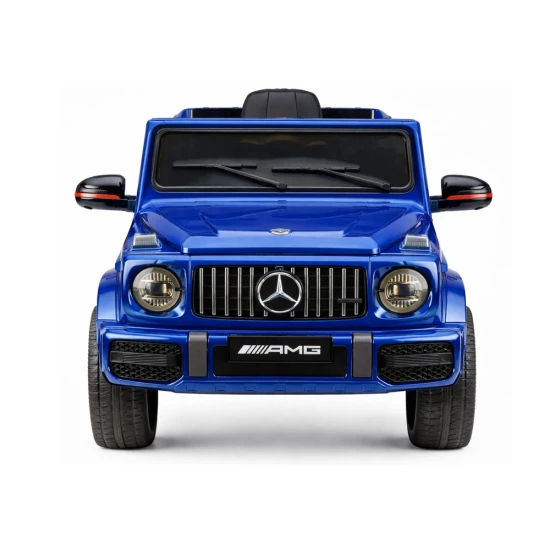 Mėlynas akumuliatorinis automobilis Mercedes AMG G 63 Elektrinės mašinėlės vaikams