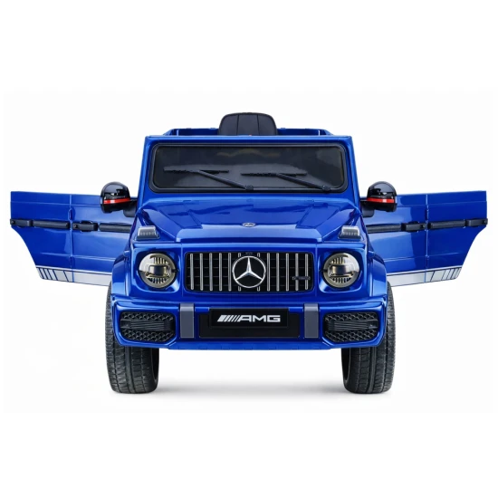 Mėlynas akumuliatorinis automobilis Mercedes AMG G 63 Elektrinės mašinėlės vaikams