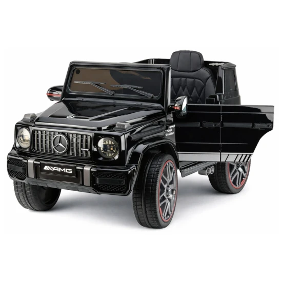 Juodas akumuliatorinis automobilis Mercedes AMG G 63 Elektrinės mašinėlės vaikams