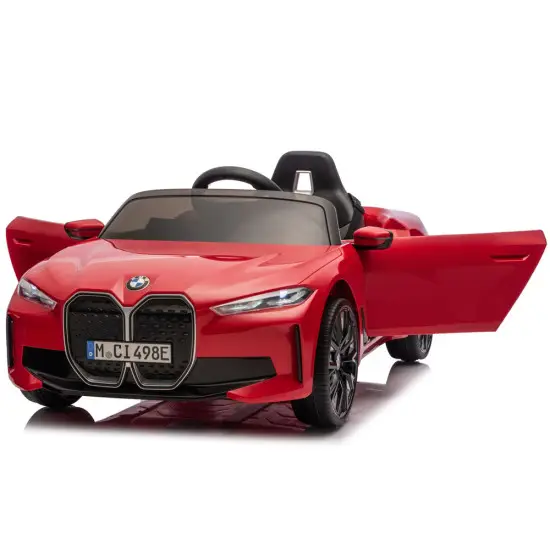 Raudonas akumuliatorinis automobilis BMW i4 4x4 JE1009 Elektrinės mašinėlės vaikams