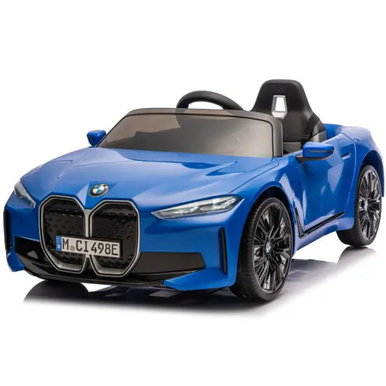 Mėlynas akumuliatorinis automobilis BMW i4 4x4 JE1009 Elektrinės mašinėlės vaikams