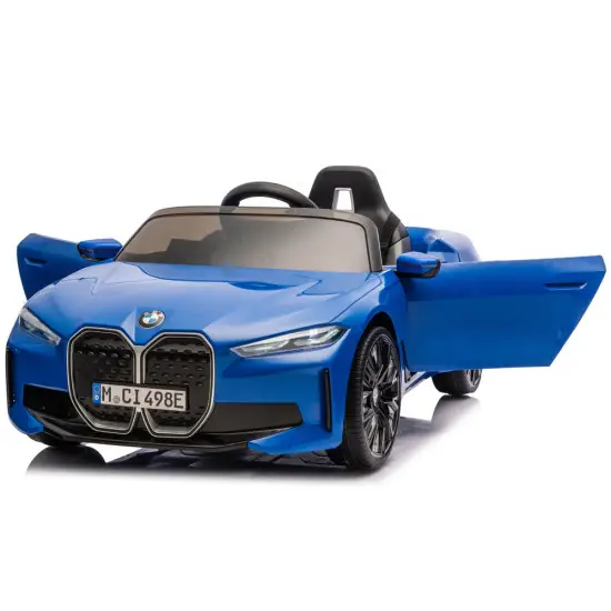 Mėlynas akumuliatorinis automobilis BMW i4 4x4 JE1009 Elektrinės mašinėlės vaikams