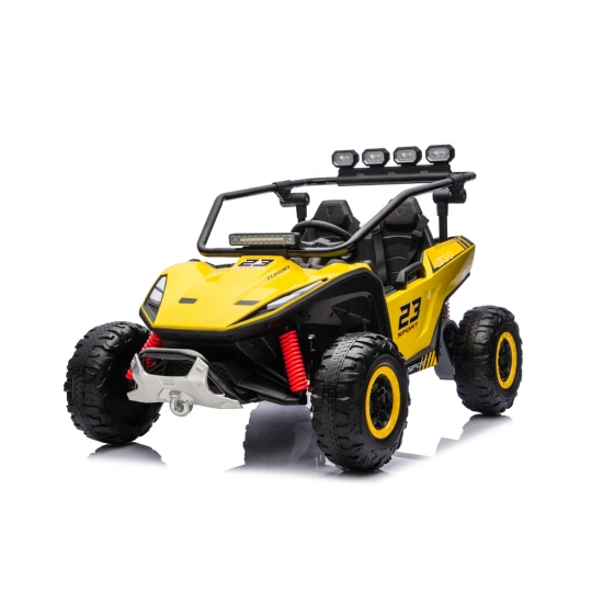 Geltonas akumuliatorinis automobilis DM-109, 24 V, 4x4 Elektrinės mašinėlės vaikams