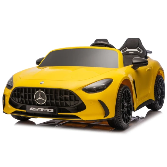 Geltonas Mercedes GT63 AMG DK-GT63“ 24 V akumuliatorinis automobilis Elektrinės mašinėlės vaikams