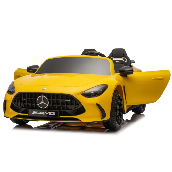Geltonas Mercedes GT63 AMG DK-GT63“ 24 V akumuliatorinis automobilis Elektrinės mašinėlės vaikams