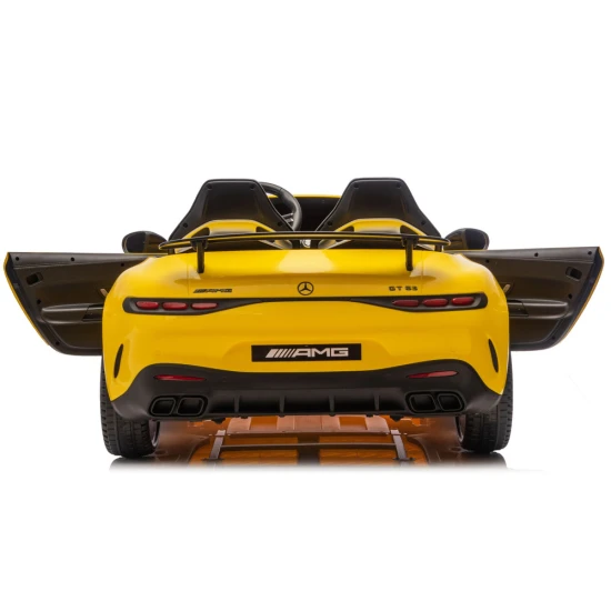 Geltonas Mercedes GT63 AMG DK-GT63“ 24 V akumuliatorinis automobilis Elektrinės mašinėlės vaikams