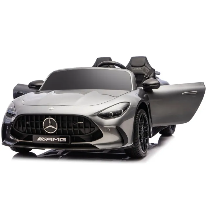 Pilkos Mercedes GT63 AMG DK-GT63 24 V elektrinis vaikiškas automobilis Elektrinės mašinėlės vaikams