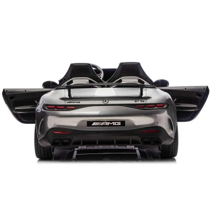 Pilkos Mercedes GT63 AMG DK-GT63 24 V elektrinis vaikiškas automobilis Elektrinės mašinėlės vaikams