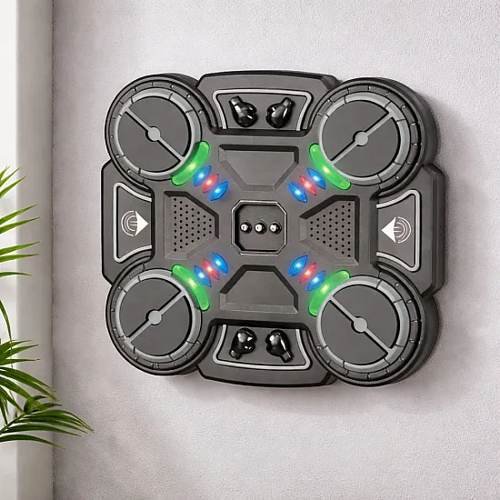 Interactive Musical Boxing Shield with LED Lights 3 Levels Black Stalo ir sporto žaidimai