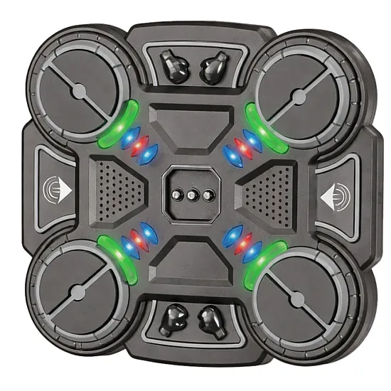 Interactive Musical Boxing Shield with LED Lights 3 Levels Black Stalo ir sporto žaidimai