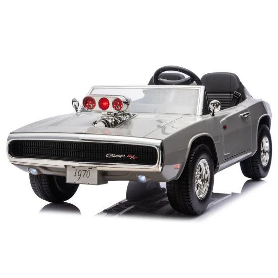 Akumuliatorinis pilkas automobilis Dodge Charger R/T DLS-K12 Elektrinės mašinėlės vaikams