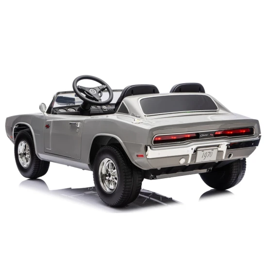 Akumuliatorinis pilkas automobilis Dodge Charger R/T DLS-K12 Elektrinės mašinėlės vaikams