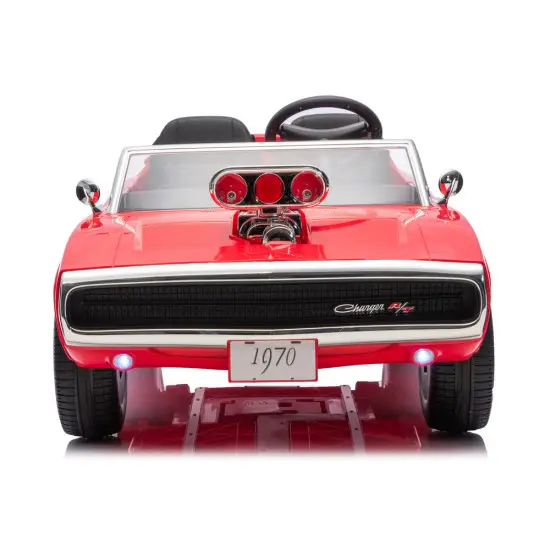 Akumuliatorinis raudonas automobilis Dodge Charger R/T DLS-K12 Elektrinės mašinėlės vaikams