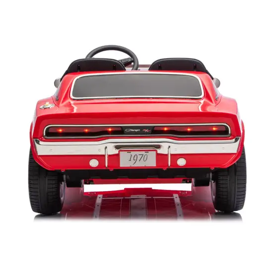Akumuliatorinis raudonas automobilis Dodge Charger R/T DLS-K12 Elektrinės mašinėlės vaikams