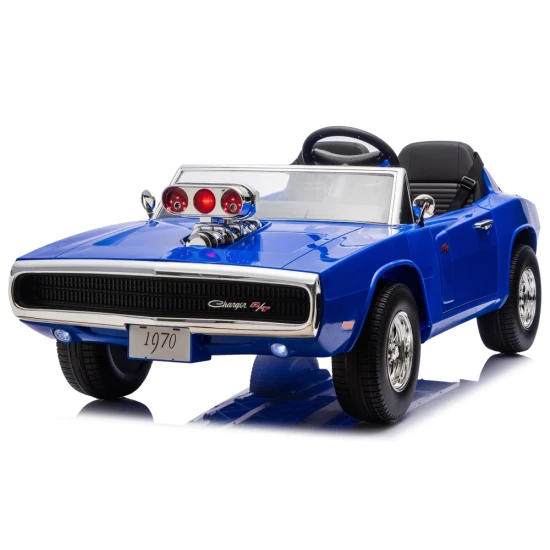 Akumuliatorinis mėlynas automobilis Dodge Charger R/T DLS-K12 Elektrinės mašinėlės vaikams