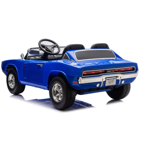 Akumuliatorinis mėlynas automobilis Dodge Charger R/T DLS-K12 Elektrinės mašinėlės vaikams