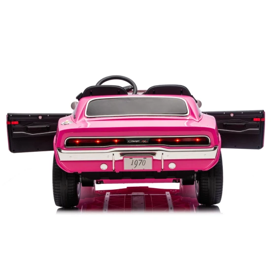 Akumuliatorinis rožinis automobilis Dodge Charger R/T DLS-K12 Elektrinės mašinėlės vaikams