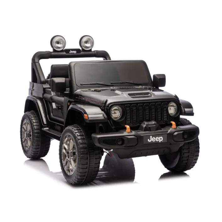 Juodas elektrinis automobilis Jeep Rubicon DK-JWR556 Elektrinės mašinėlės vaikams
