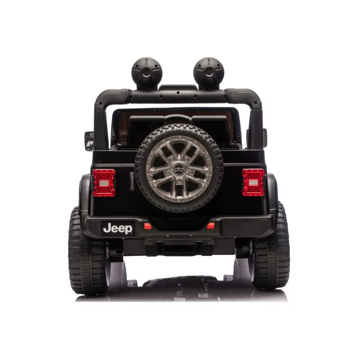 Juodas elektrinis automobilis Jeep Rubicon DK-JWR556 Elektrinės mašinėlės vaikams