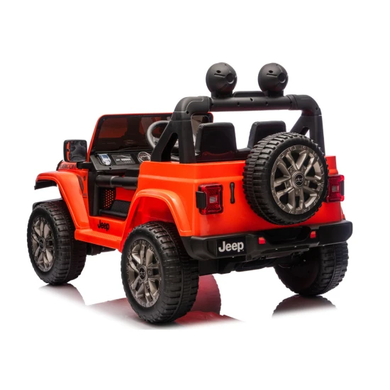 Oranžinis elektrinis automobilis Jeep Rubicon DK-JWR556 Elektrinės mašinėlės vaikams