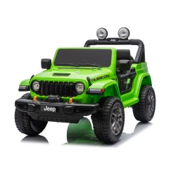 Žalias elektrinis automobilis Jeep Rubicon DK-JWR556