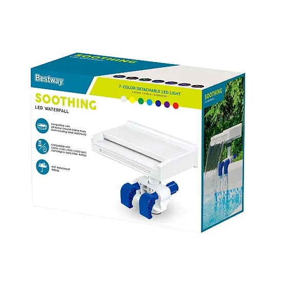 LED baseino fontanas 7 spalvų IP67 Bestway 58619