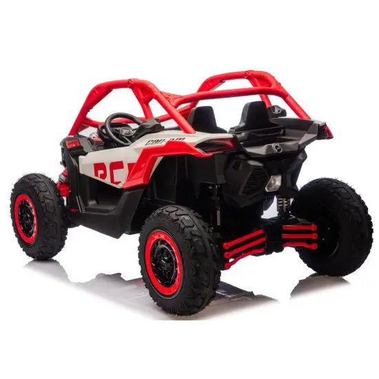 Raudonas akumuliatorinis automobilis Maverick CAN-AM Turbo Strong Air Elektrinės mašinėlės vaikams