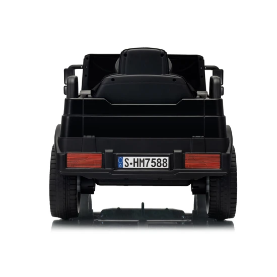 Akumuliatorinis juodas automobilis Mercedes Unimog HM7588 Elektrinės mašinėlės vaikams