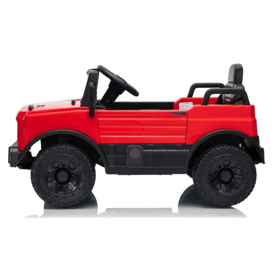 Akumuliatorinis raudonas automobilis Mercedes Unimog HM7588 Elektrinės mašinėlės vaikams