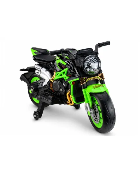 Elektrinis motociklas vaikams XW-07, žalia