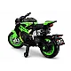 XW-07 baterijomis maitinamas žalias motociklas