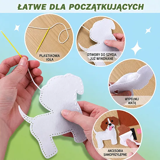 Kūrybinis siuvimo pliušinių žaislų rinkinys kačiukai 6 vnt.
