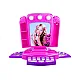 Dressing table with accessories and lighting Pink