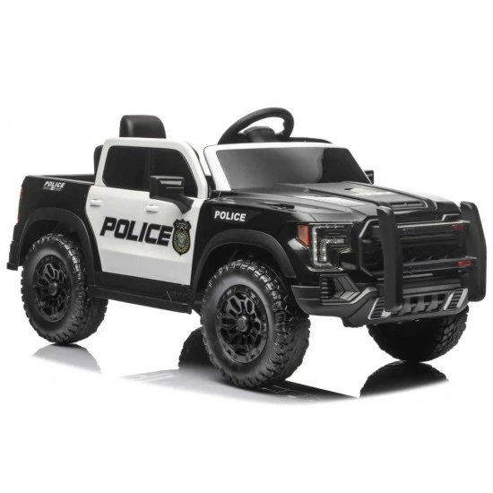 Juodas policijos akumuliatorius automobiliui 4x4 P5 12 V, 7 Ah, Elektrinės mašinėlės vaikams