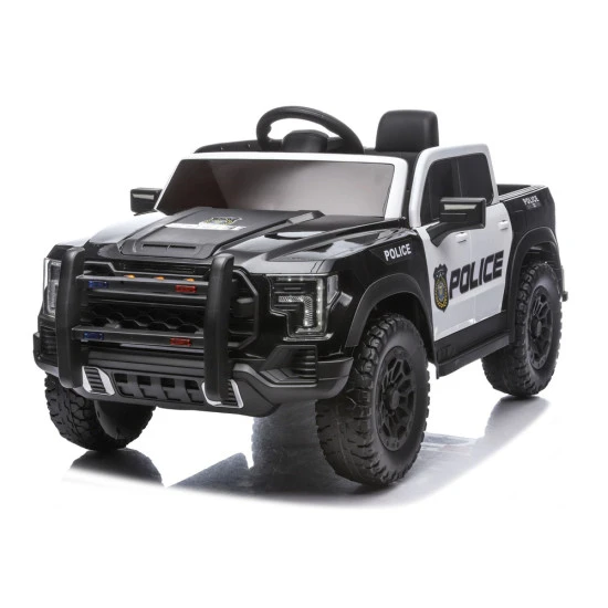 Juodas policijos akumuliatorius automobiliui 4x4 P5 12 V, 7 Ah, Elektrinės mašinėlės vaikams