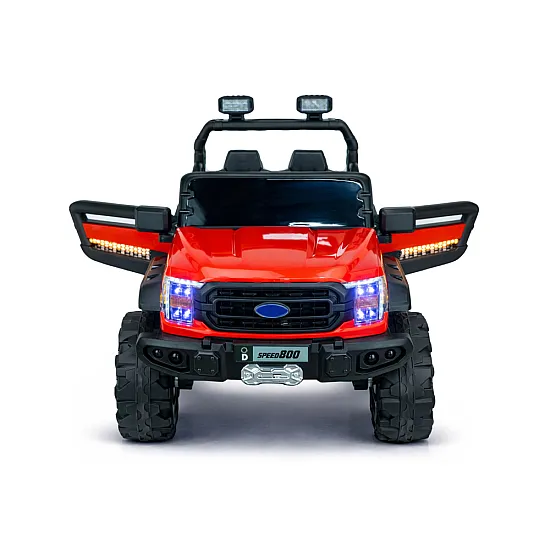 Raudonas akumuliatorinis automobilis 4x4 22F