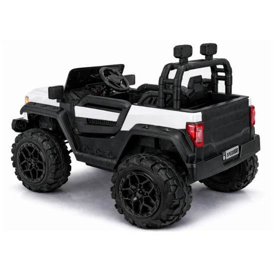 4x4 akumuliatorinis baltas automobilis 22F 12 V Elektrinės mašinėlės vaikams