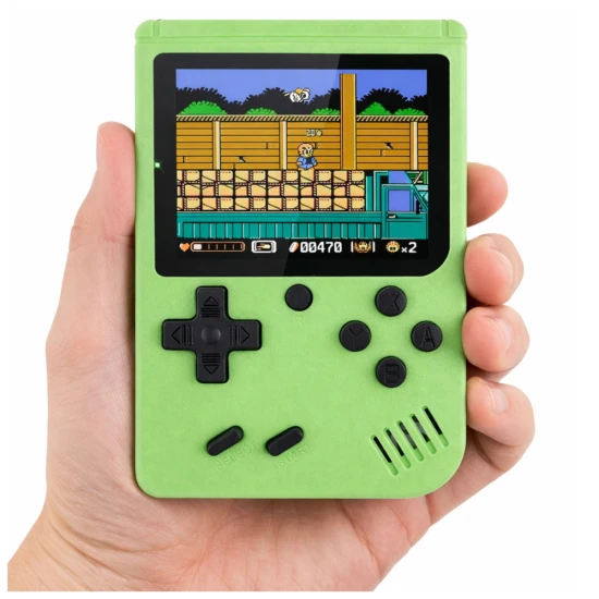 Žalias elektroninis žaidimų retro konsolė 108 in 1 LCD ekranas Stalo ir sporto žaidimai