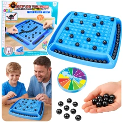 Mėlynas magnetinis strateginis stalo žaidimas su rutuliukais, 40 vnt.