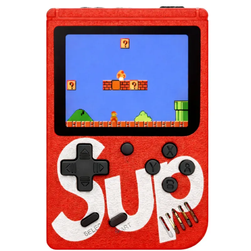 Raudona elektroninė žaidimų konsolė Retro Sup 400 žaidimų LCD 8 bitų Stalo ir sporto žaidimai