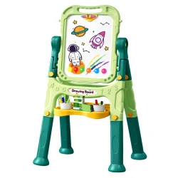 Žalia dvipusė magnetinė lenta su stovu