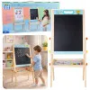 Blue double-sided wooden dry-cleanable board Magnetic boards and magnets