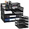 Metal black office shelf for documents and supplies