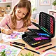 Set of 120 pencils in a pencil case with accessories