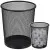 10-liter black metal office trash can