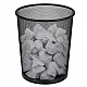 10-liter black metal office trash can
